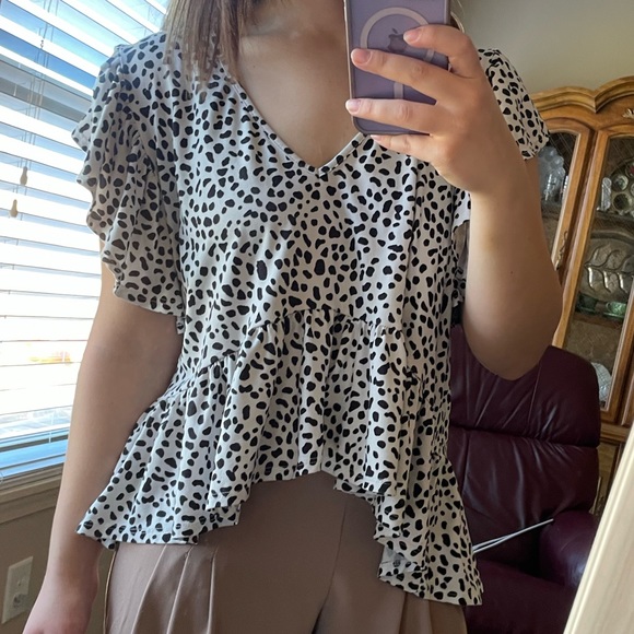 Alter’d State polka dot flowy top - Picture 3 of 6